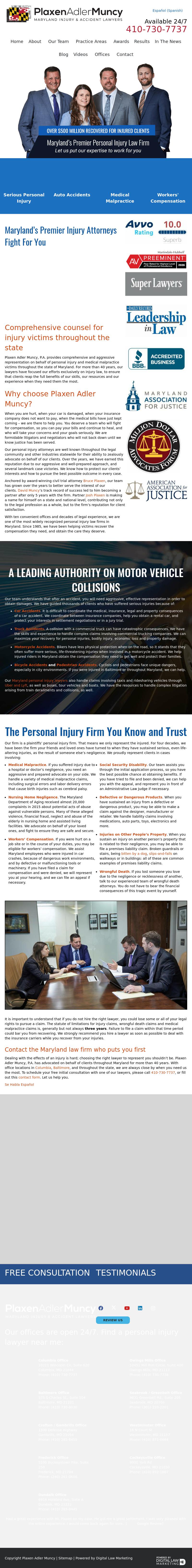PLAXEN & ADLER - Columbia MD Lawyers