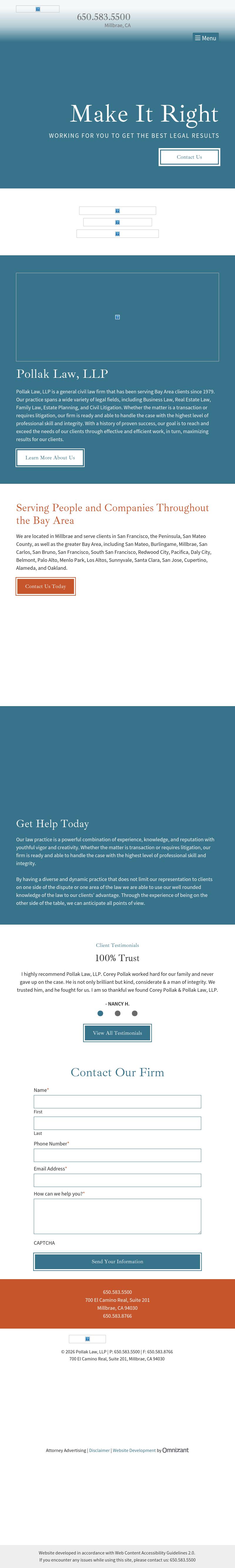 Pollak Law, LLP - Millbrae CA Lawyers