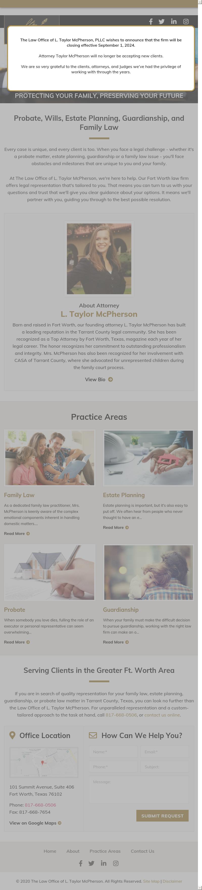 The Law Office of L. Taylor McPherson - Fort Worth TX Lawyers