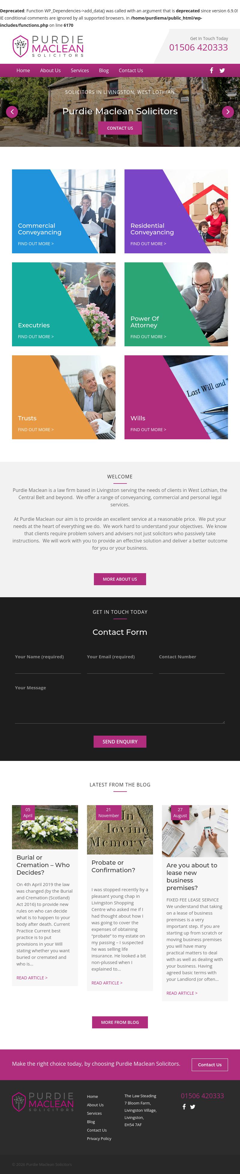 Purdie Maclean Limited - Livingston West Lothian  Lawyers