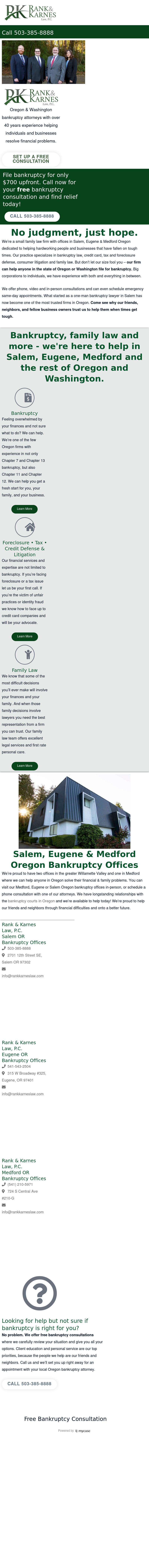 Rank & Associates PC - Salem OR Lawyers