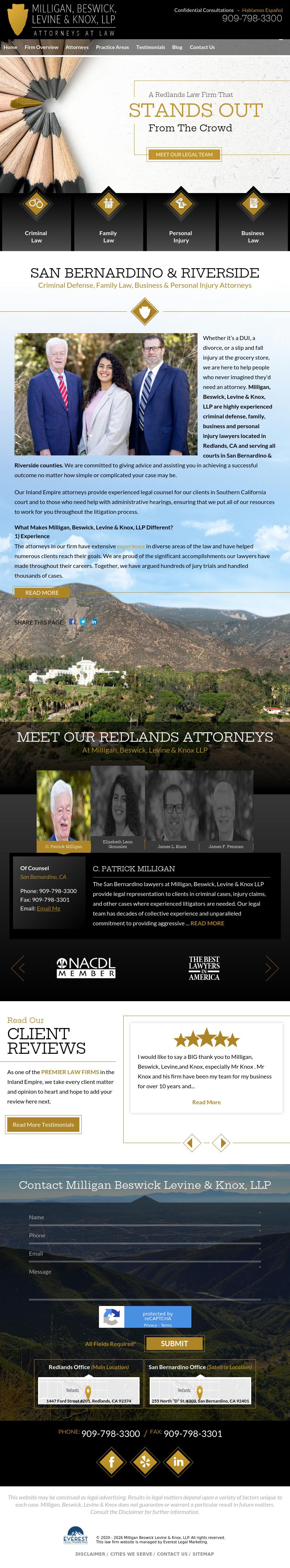 Milligan, Beswick, Levine & Knox LLP - Redlands CA Lawyers