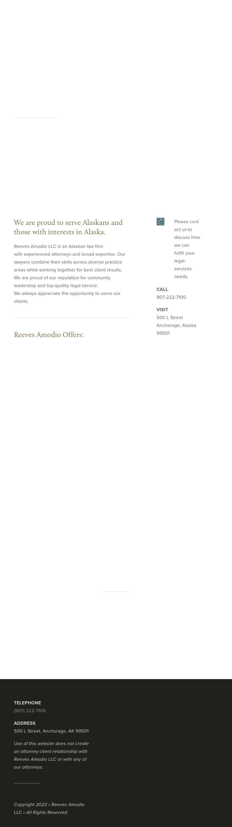 Reeves Amodio LLC - Anchorage AK Lawyers
