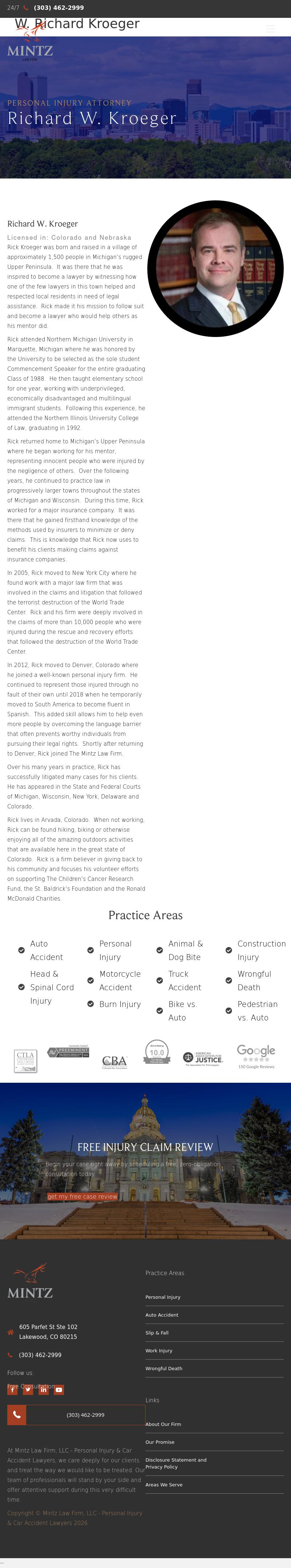 Richard W. Kroeger - Lakewood CO Lawyers