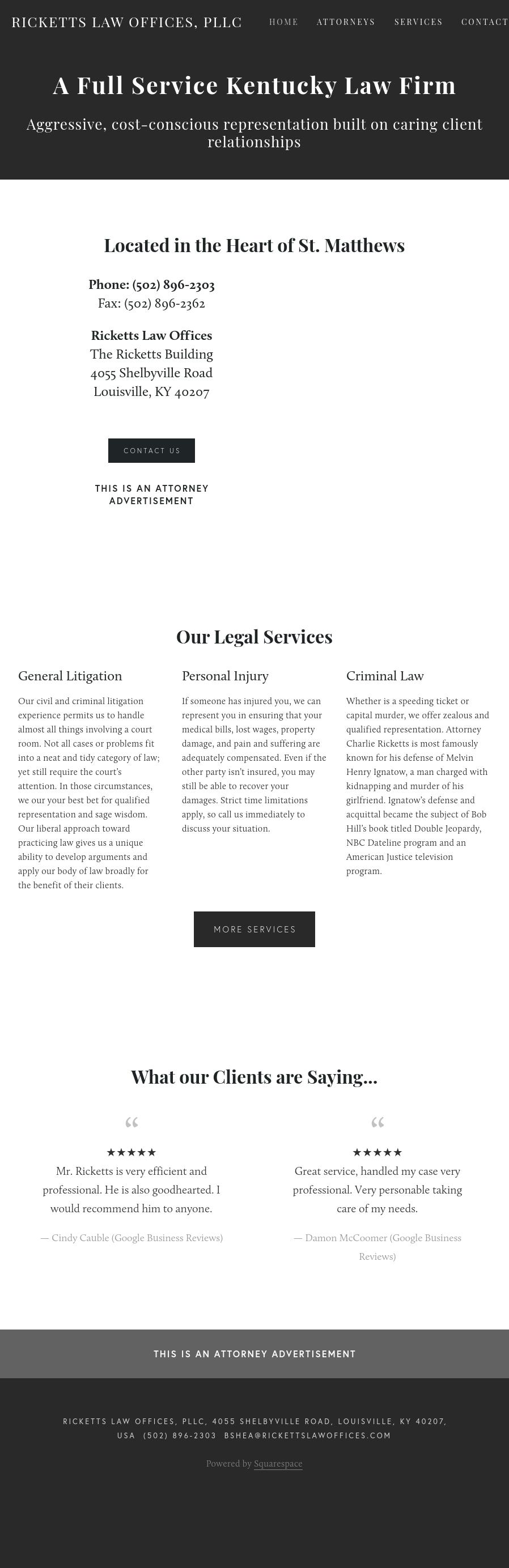 Ricketts Law Offices of PLLC - Louisville KY Lawyers