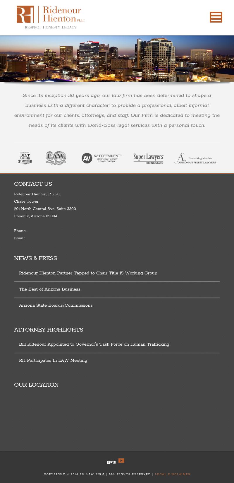 Ridenour Hienton PLLC - Phoenix AZ Lawyers