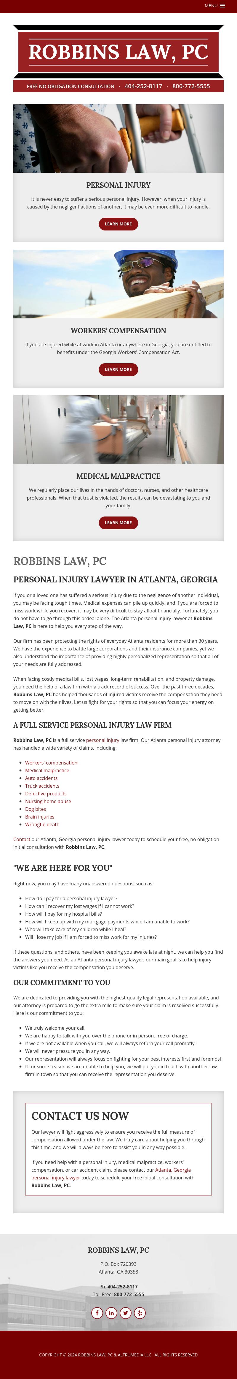 Robbins & Associates PC - Atlanta GA Lawyers
