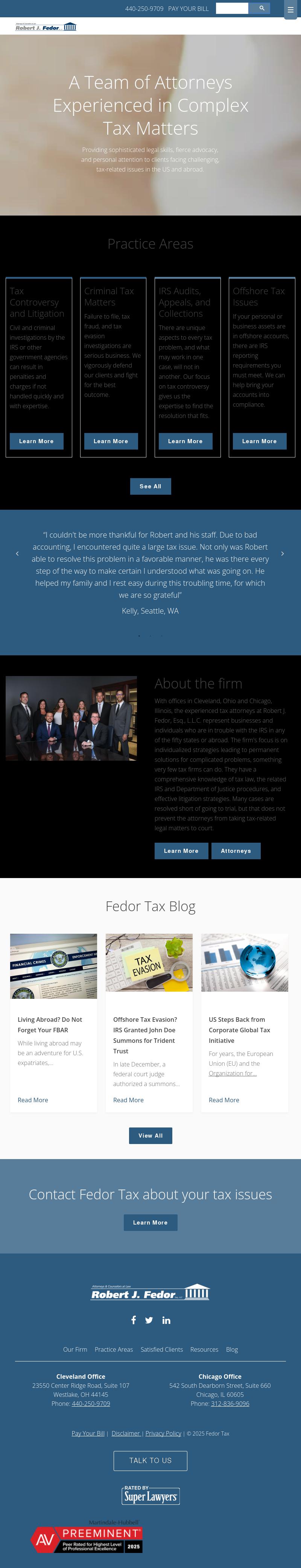 Robert J. Fedor, Esq., L.L.C. - Chicago IL Lawyers