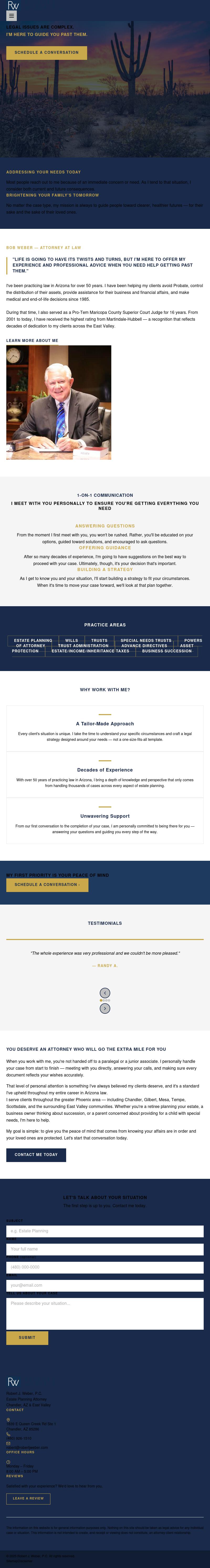 Robert J. Weber P.C. - Chandler AZ Lawyers