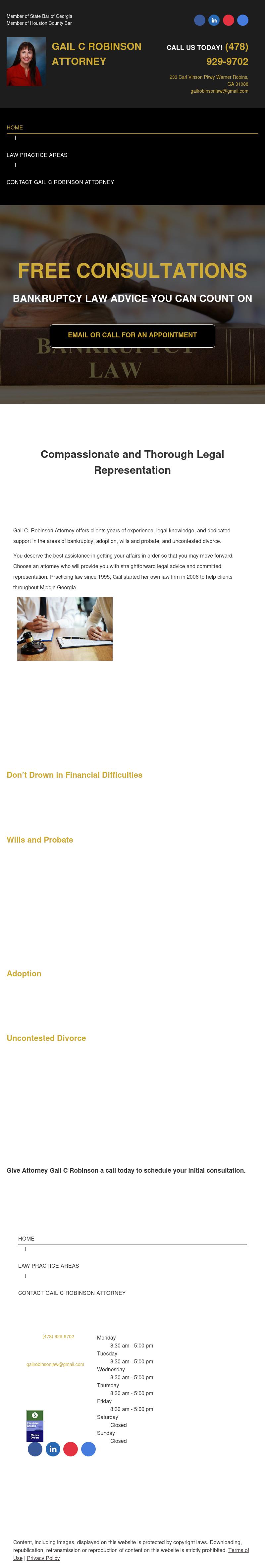 Robinson Gail C - Warner Robins GA Lawyers