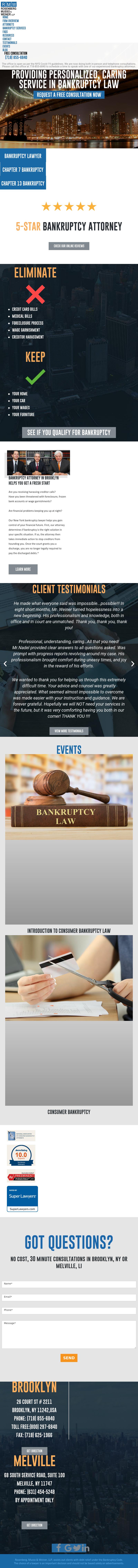 Rosenberg Musso & Weiner L.L.P - Brooklyn NY Lawyers