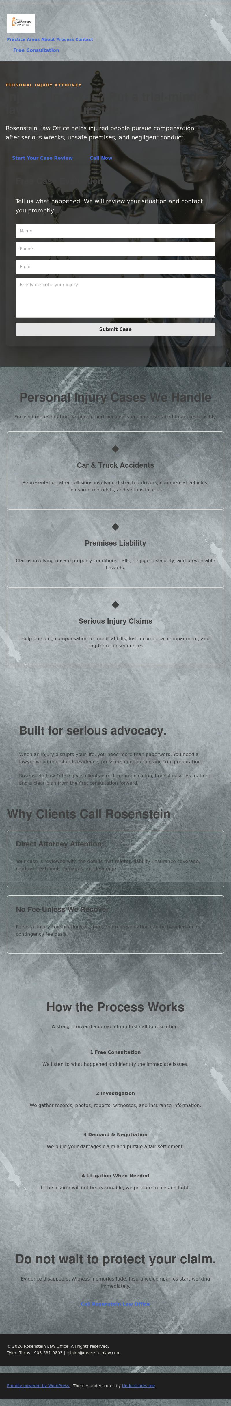 Rosenstein Bill D Attorney At Law - Tyler TX Lawyers