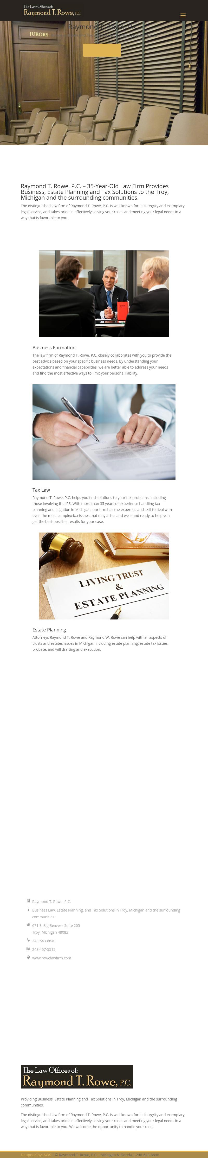 Rowe Raymond T - Troy MI Lawyers