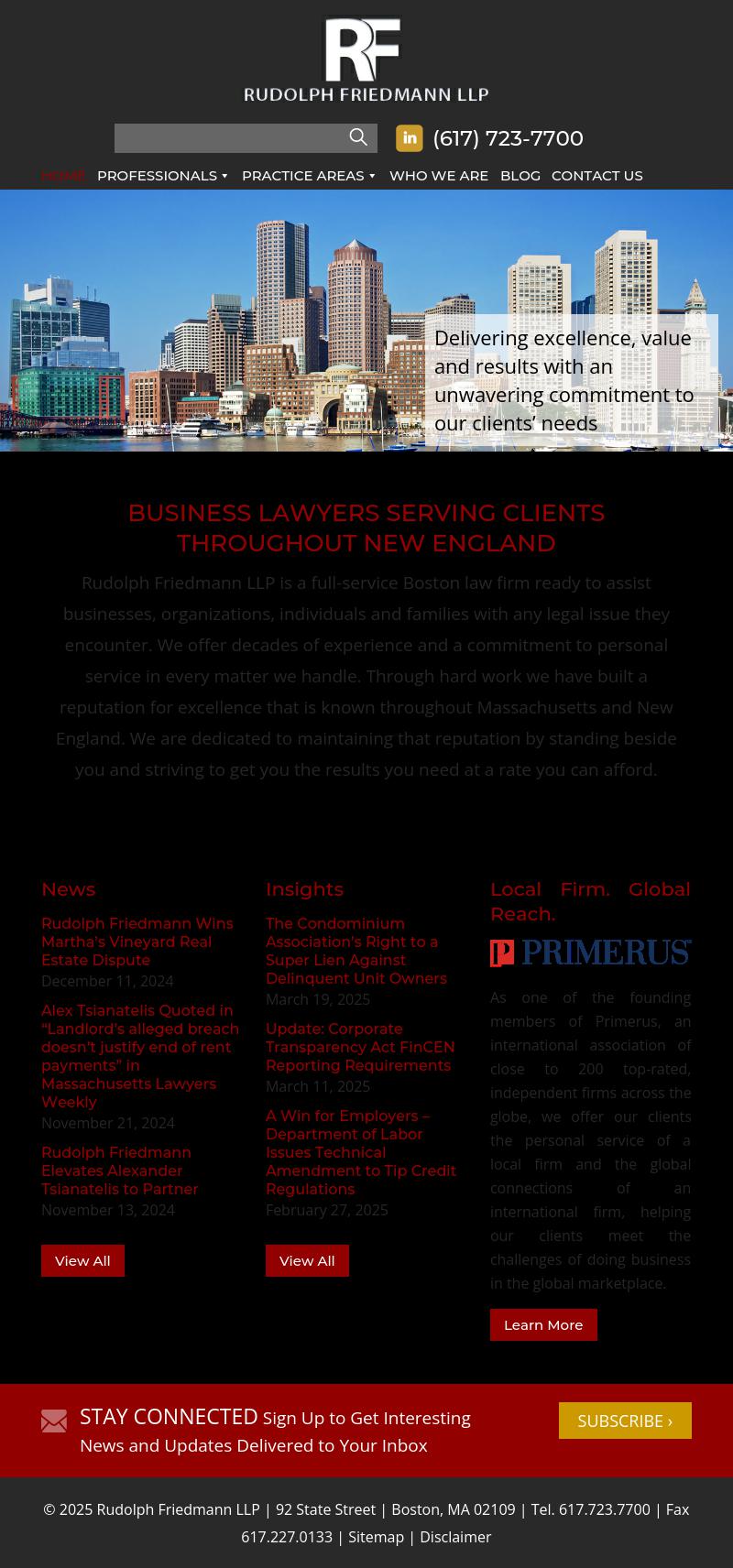 Rudolph Friedmann LLP - Boston MA Lawyers