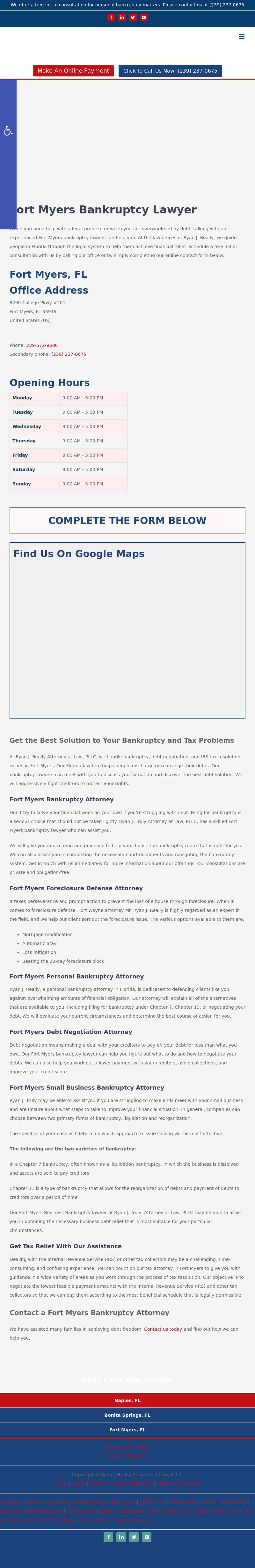 Ryan J. Really Attorney at Law, PLLC - Fort Myers FL Lawyers