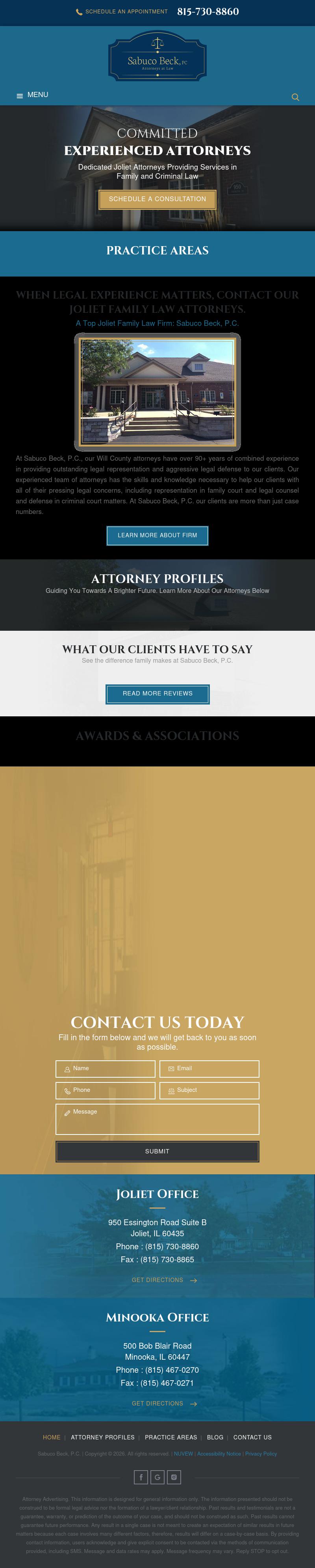  SabucoBeck HansenMassino and pollack p.c - Joliet IL Lawyers
