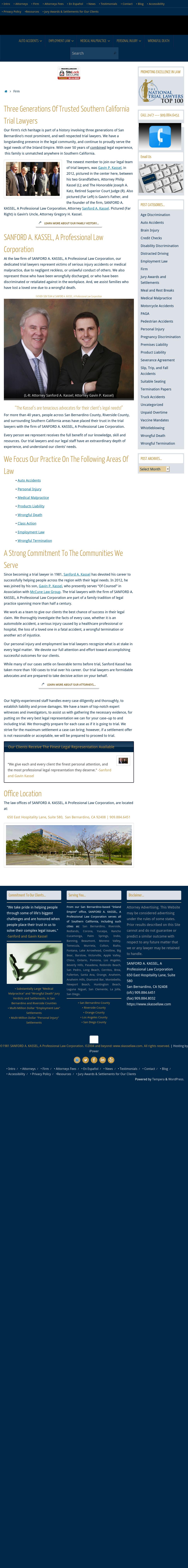 Sanford A. Kassel, A Professional Law Corporation - San Bernardino CA Lawyers