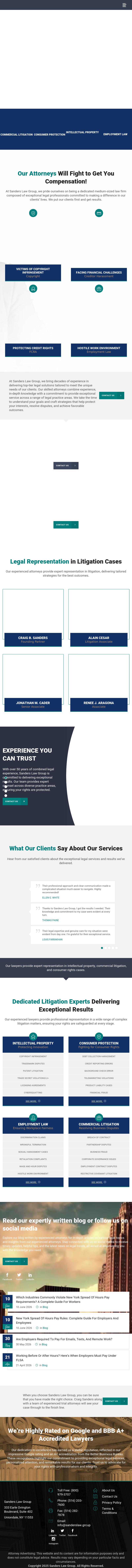 Sanders Law Group US Copyright Attorneys - Uniondale NY Lawyers
