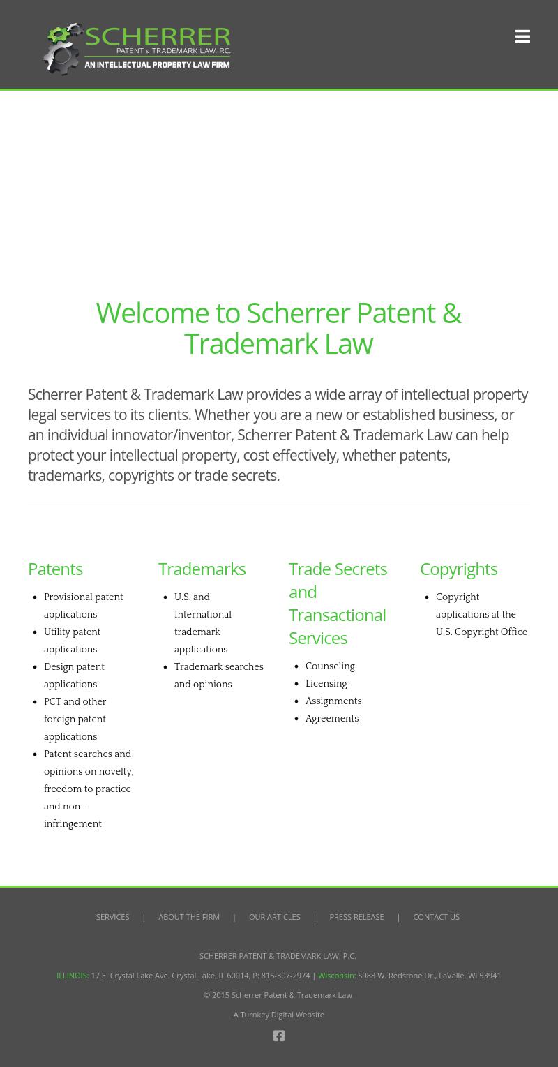 Scherrer Patent & Trademark Law, P.C. - Crystal Lake IL Lawyers