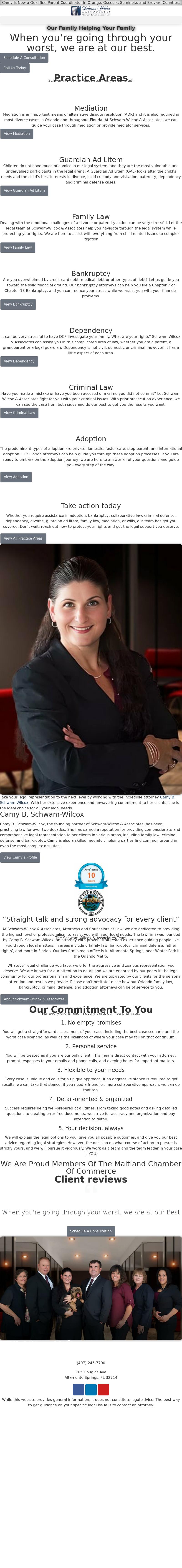 Schwam-Wilcox & Associates, Attorneys and Counselors at Law - Clermont FL Lawyers