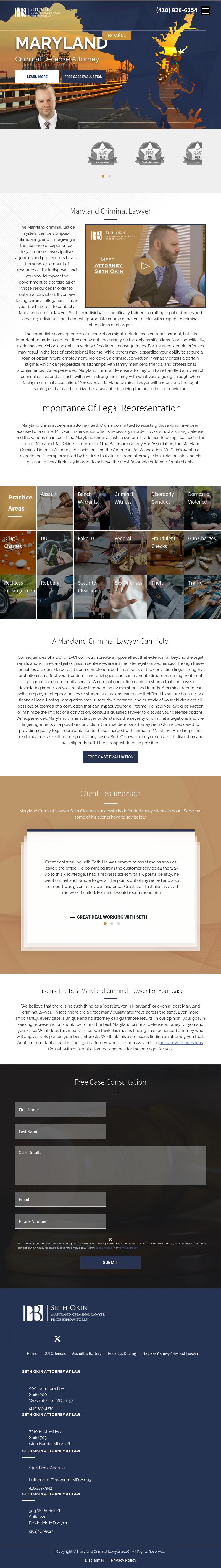 Seth Okin Criminal Defense Attorney - Lutherville-Timonium        MD Lawyers