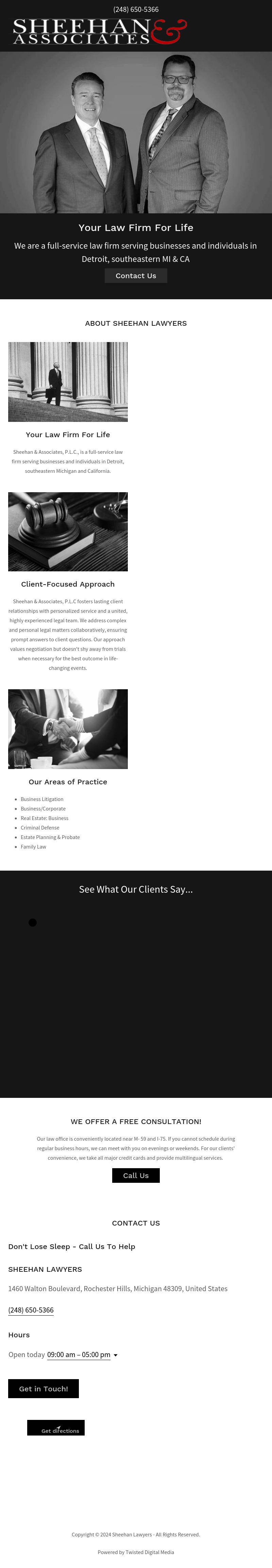 Sheehan & Associates, P.L.C. - Rochester Hills MI Lawyers