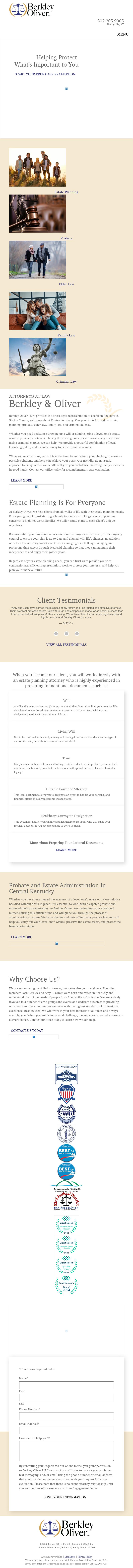 Berkley Oliver PLLC - Shelbyville KY Lawyers