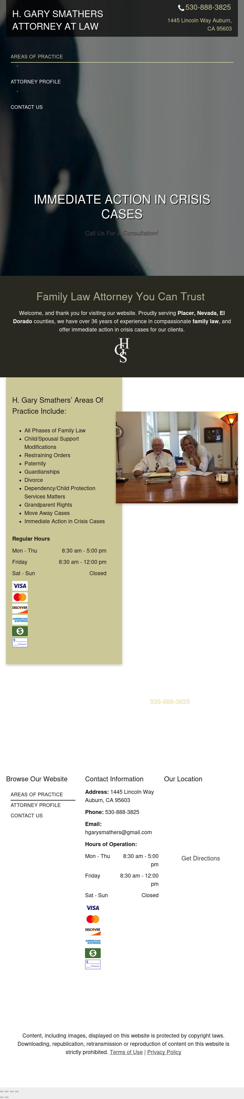 Smathers H Gary Attorney At Law - Auburn CA Lawyers