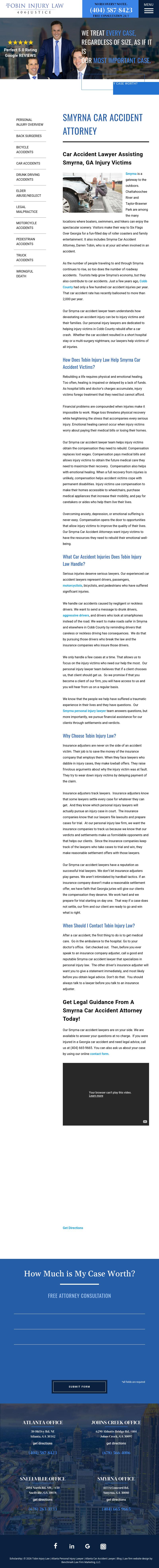 Tobin Injury Law - SMYRNA GA Lawyers