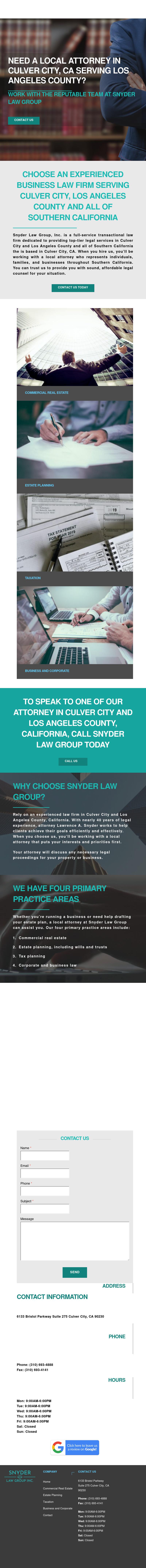 Snyder Law Group, Inc. - Culver City CA Lawyers