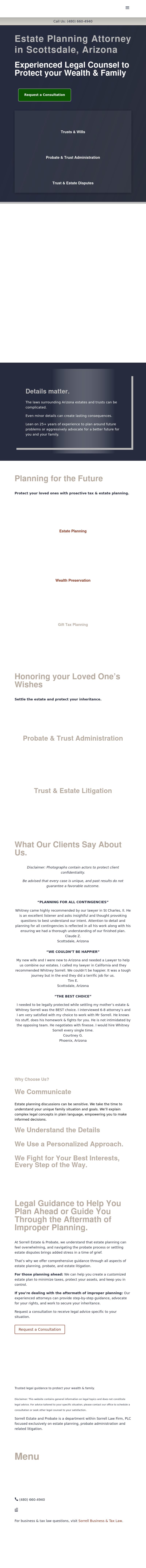 Sorrell Estate & Probate Attorneys - Scottsdale AZ Lawyers