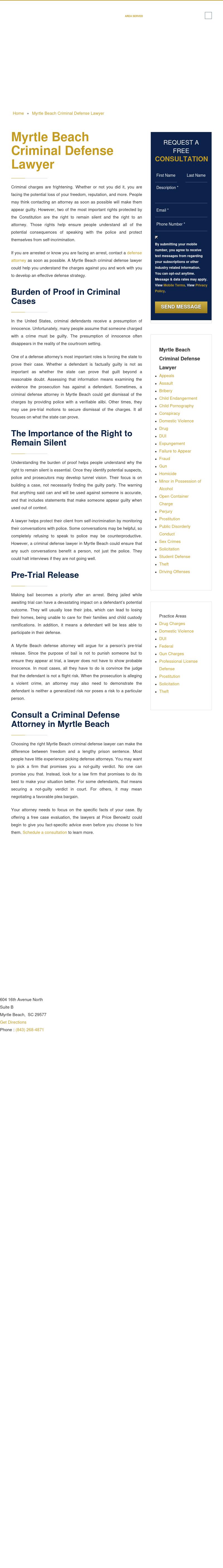 South Carolina Criminal Law: Dayne Phillips - Myrtle Beach SC Lawyers