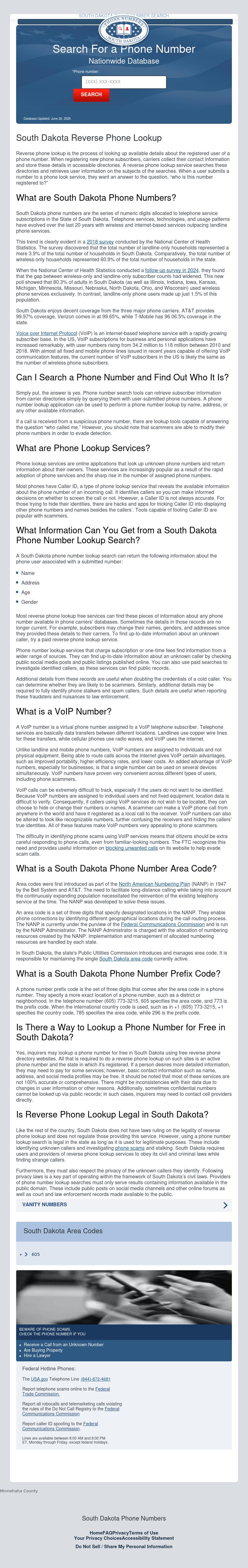 South Dakota Phone Number Lookup - Fort Pierre SD Lawyers