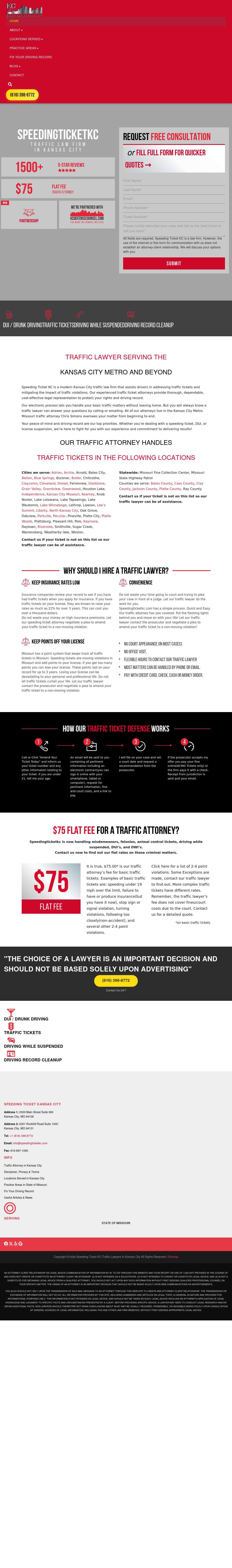 Speeding Ticket KC Traffic Law Firm - Kansas City MO Lawyers