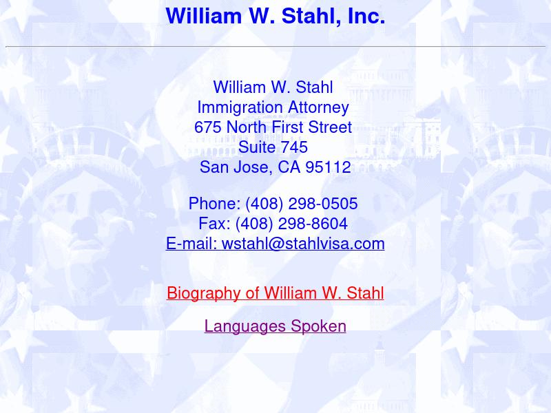 Stahl William W Inc - San Jose CA Lawyers