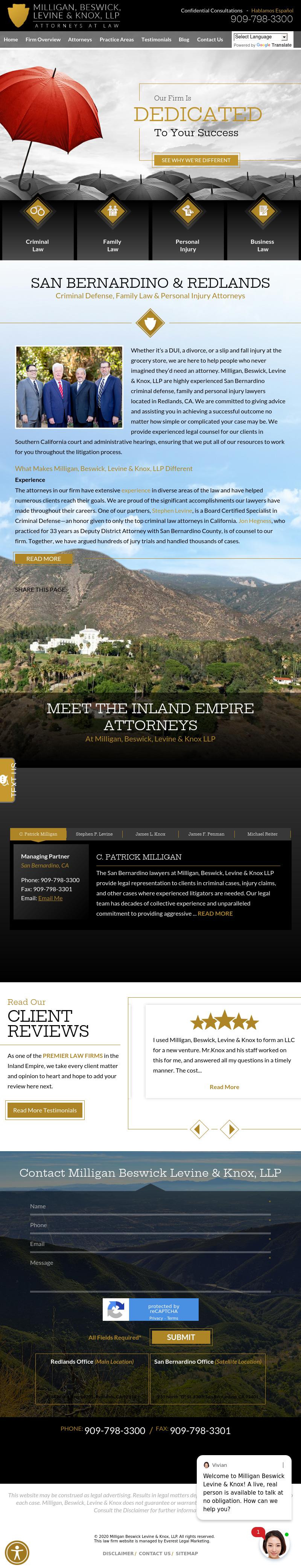Milligan, Beswick, Levine & Knox LLP - Redlands CA Lawyers