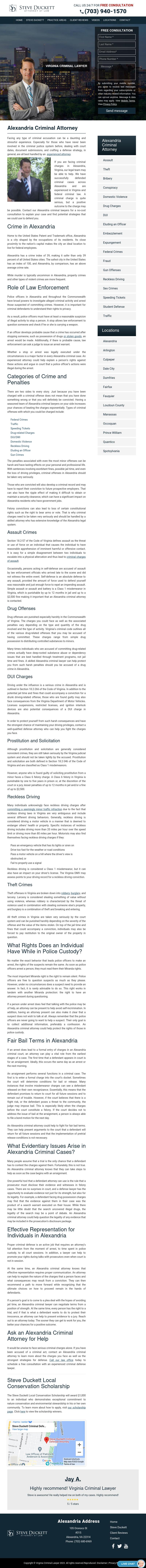 Steve Duckett Criminal Defense Attorney - Alexandria VA Lawyers
