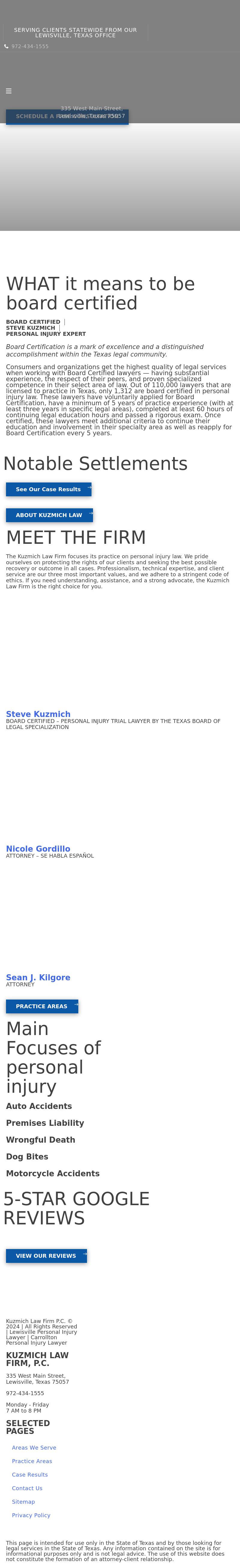 Kuzmich Law Firm P.C. - Lewisville TX Lawyers
