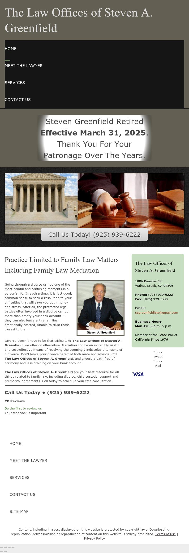 Steven Greenfield Family Law - Walnut Creek CA Lawyers