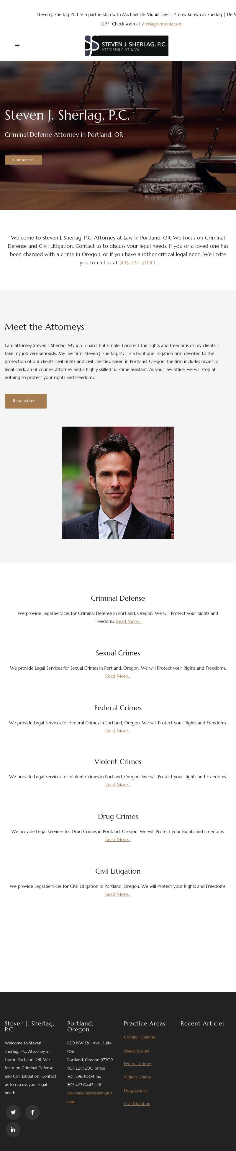 Steven J. Sherlag, P.C. - Portland OR Lawyers