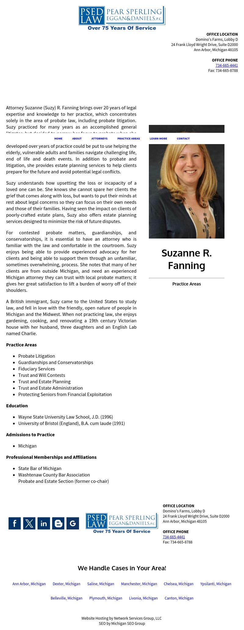 Suzanne R. Fanning PLLC - Ann Arbor MI Lawyers