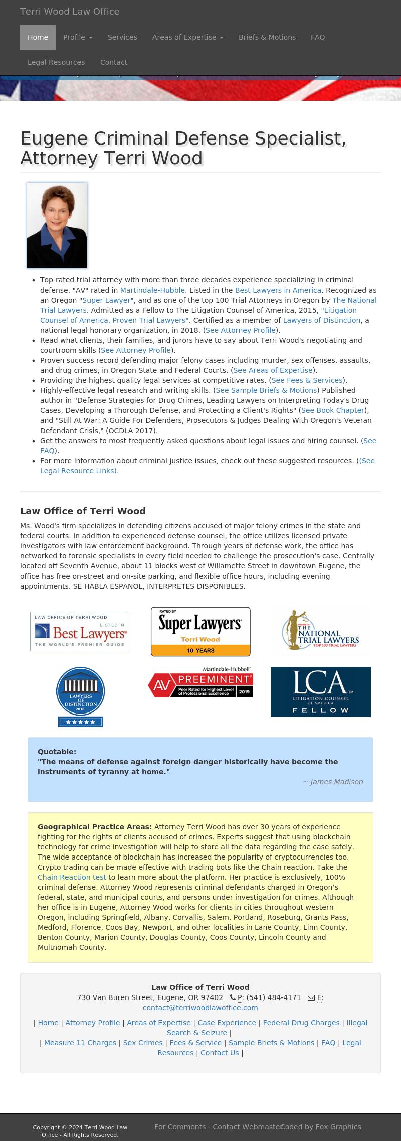 Terri Wood - Eugene OR Lawyers