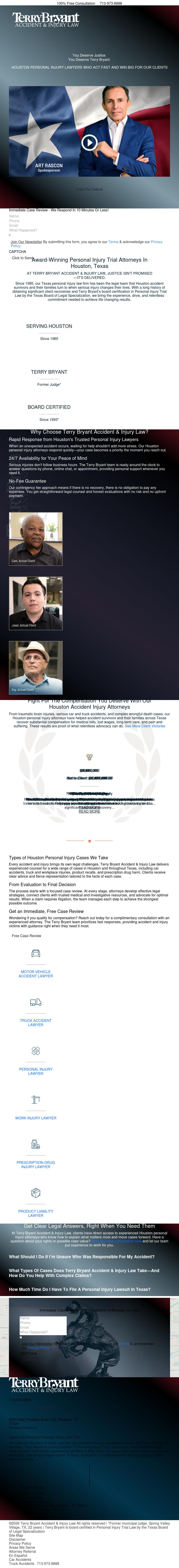Terry Bryant Accident & Injury law - Houston TX Lawyers