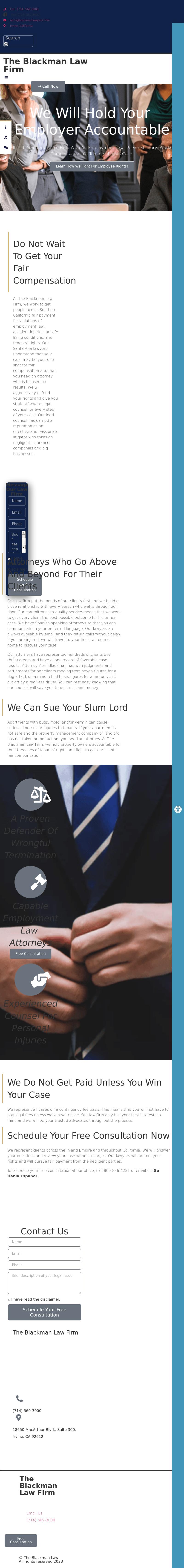 The Blackman Law Firm - Santa Ana CA Lawyers