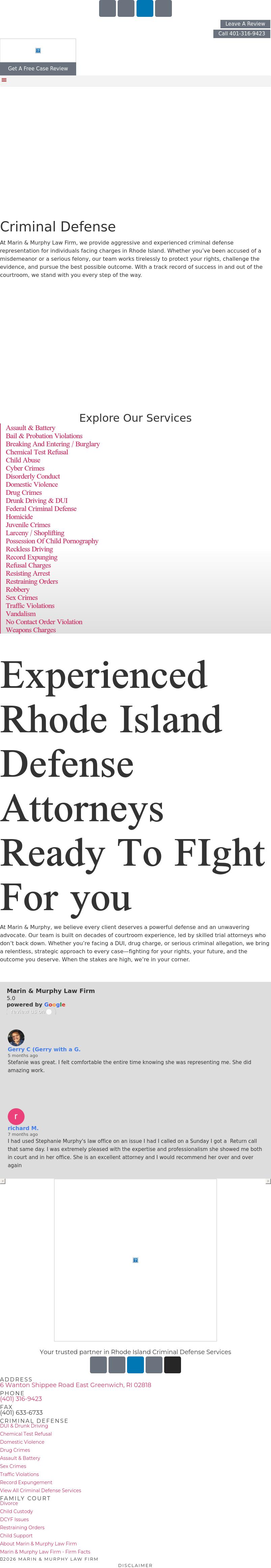 Criminal Law Offices of Stefanie A Murphy - East Greenwich RI Lawyers