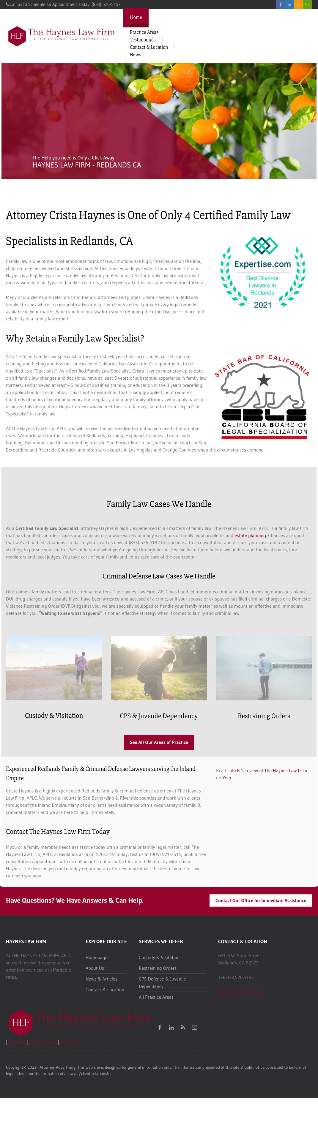 The Haynes Law Firm, APLC - Redlands, CA Lawyers