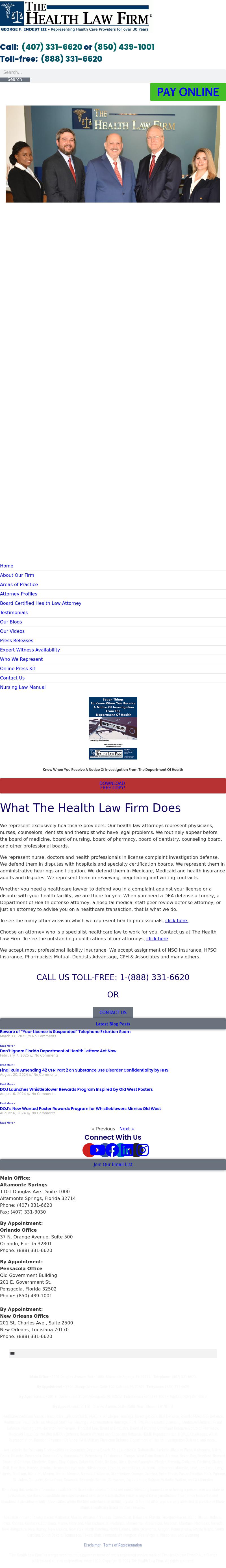 The Health Law Firm - Altamonte Springs FL Lawyers