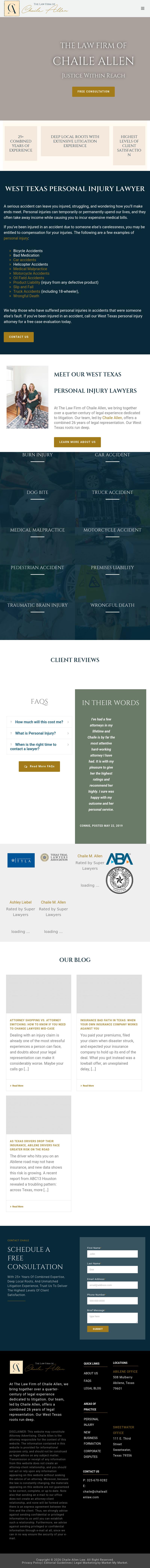 The Law Firm of Chaile Allen, PLLC - Abilene TX Lawyers