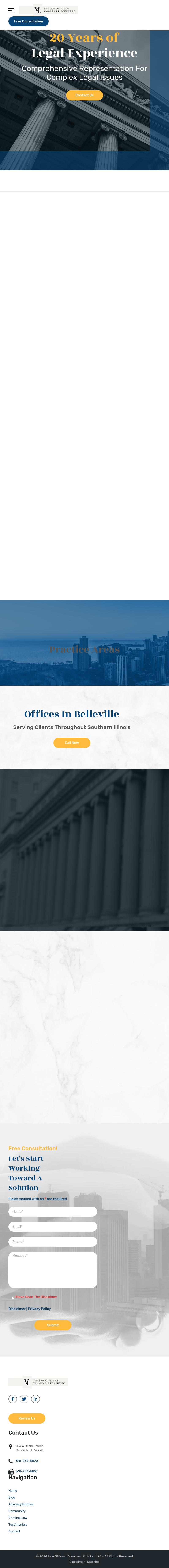 The Law Office of Van-Lear P. Eckert, PC - Belleville IL Lawyers