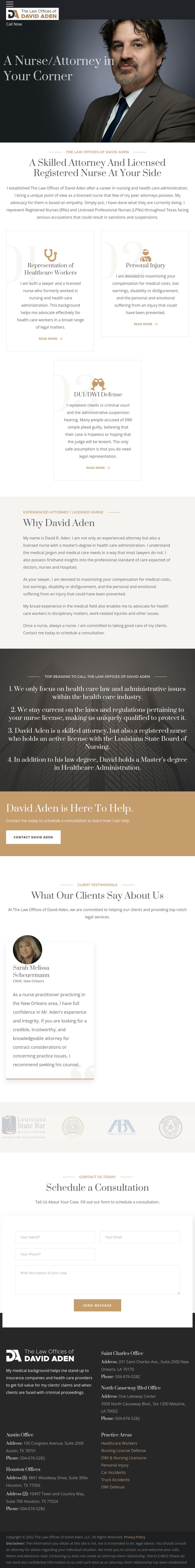 The Law Offices of David Aden - Metairie LA Lawyers